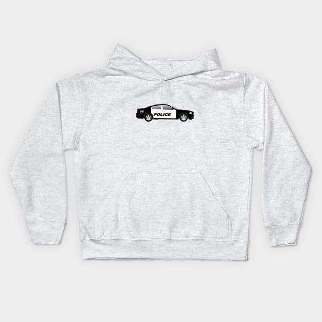 USA Police Car Kids Hoodie by BassFishin